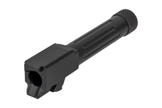 The Alpha Wolf G26 fluted threaded barrel is machined from 416 stainless steel